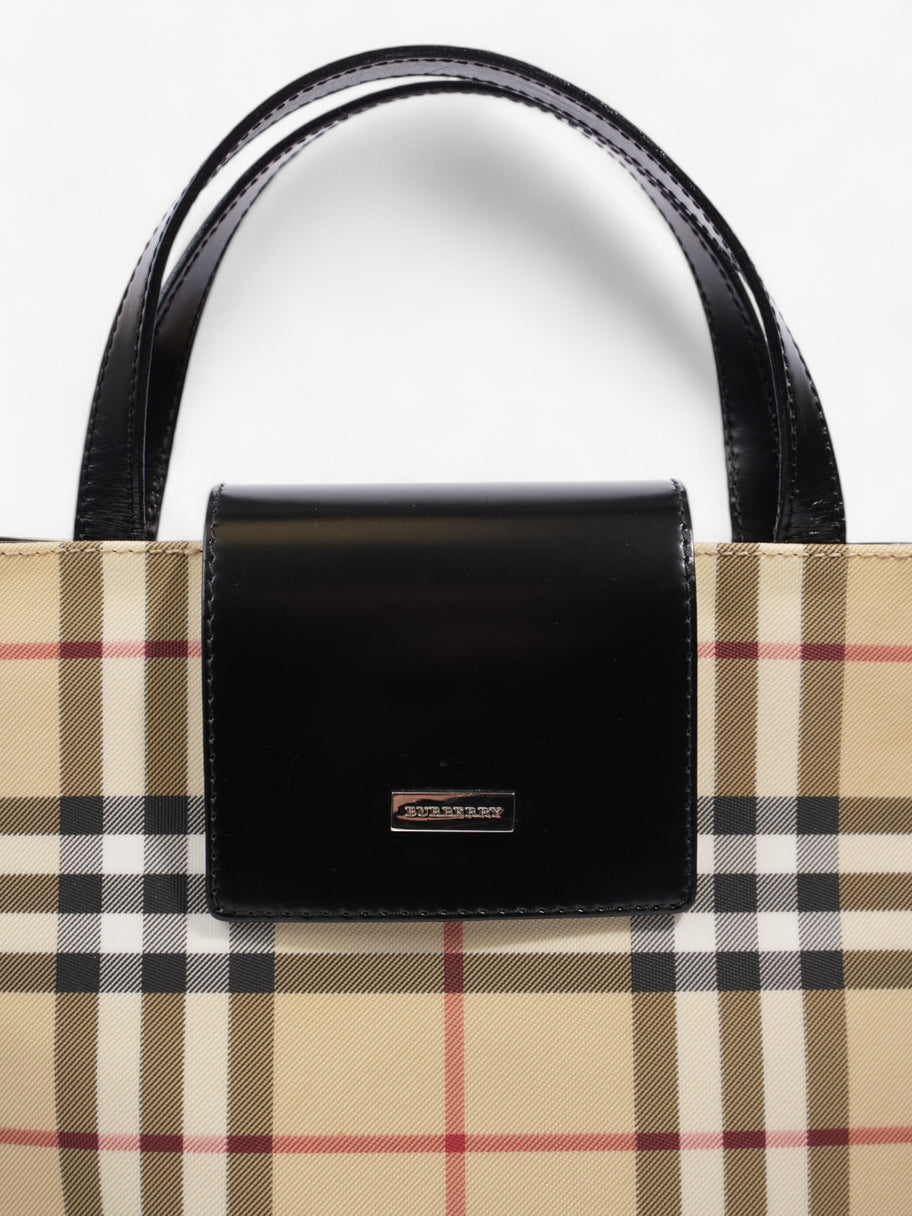 Burberry Check Tote Nova Check / Black PVC Image 7