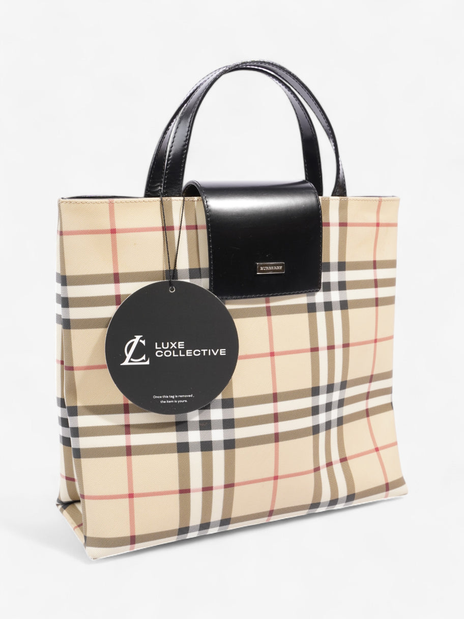 Burberry Check Tote Nova Check / Black PVC Image 9