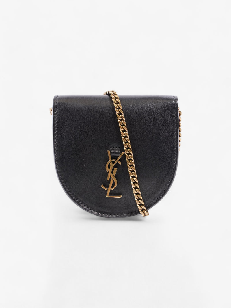  Saint Laurent Kaia Crossbody Purse Black Calfskin Leather Baby