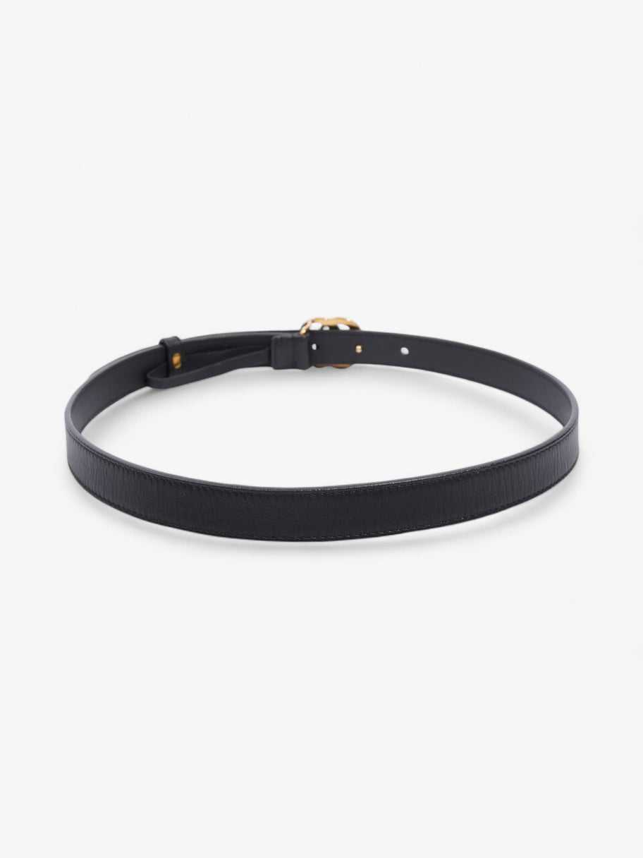 Gucci GG Marmont Thin Belt Black / Gold Leather 70cm / 28