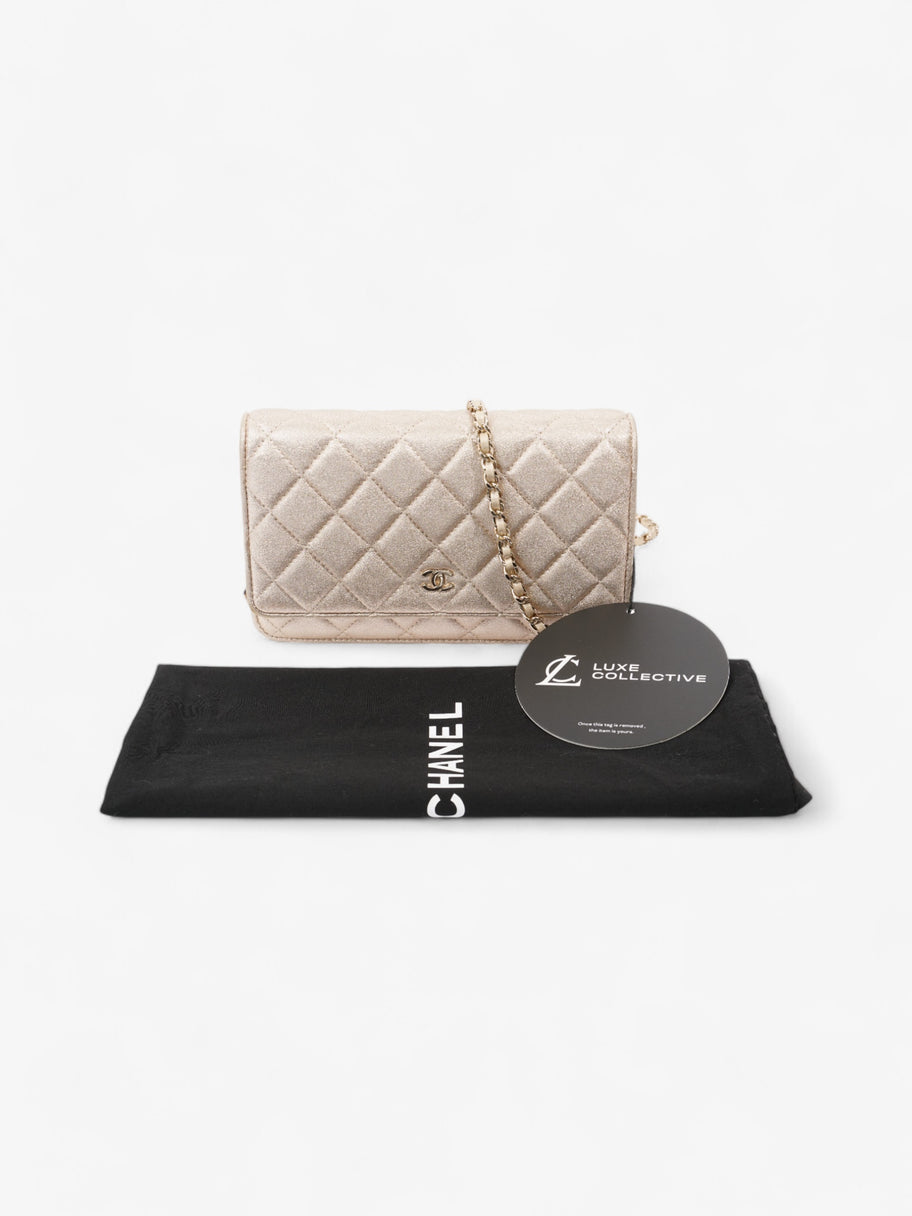 Chanel Wallet On Chain Light Gold Lambskin Leather Image 11