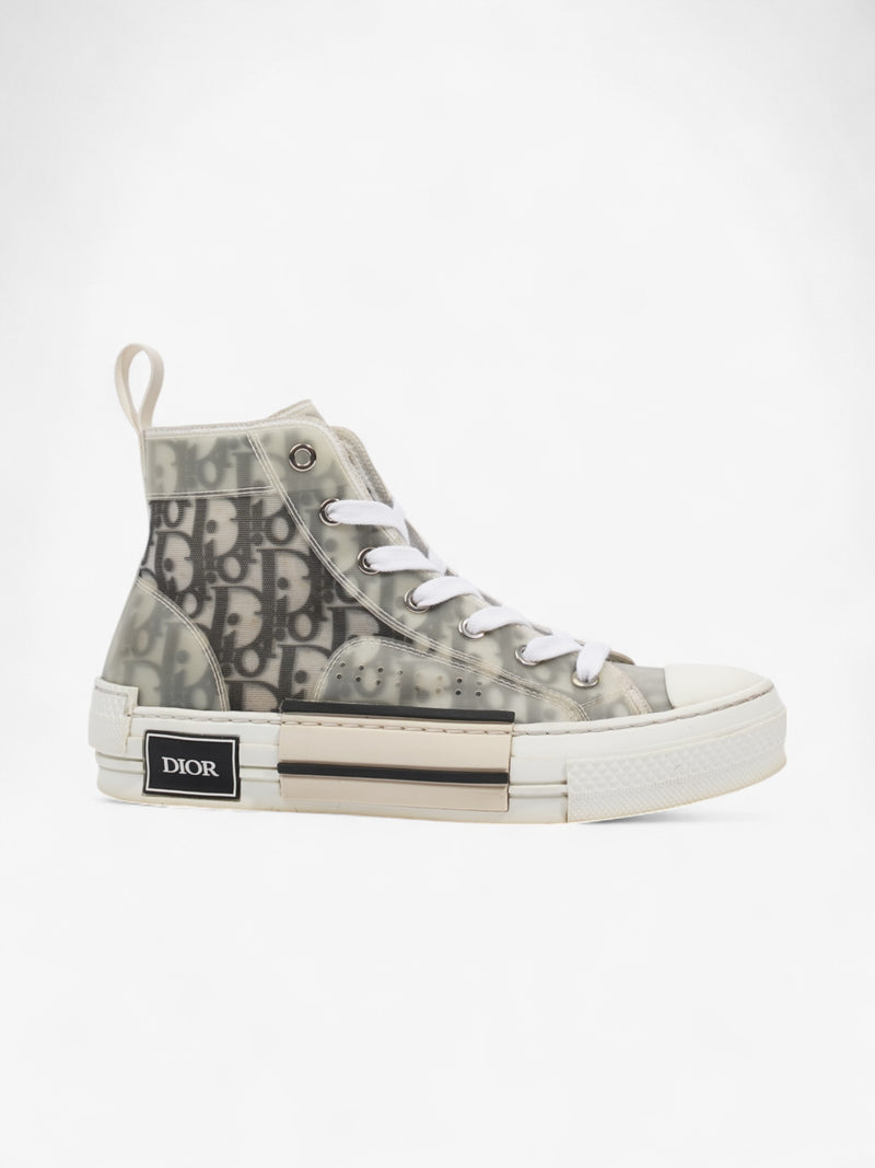  Christian Dior B23 High-tops White  / Grey Oblique Mesh EU 37 UK 4