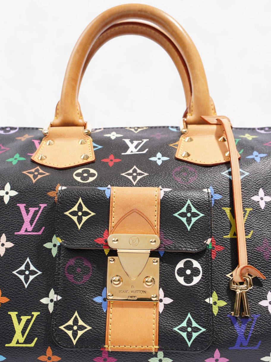 Louis Vuitton Speedy Black / Multicolour Coated Canvas 40 Image 7