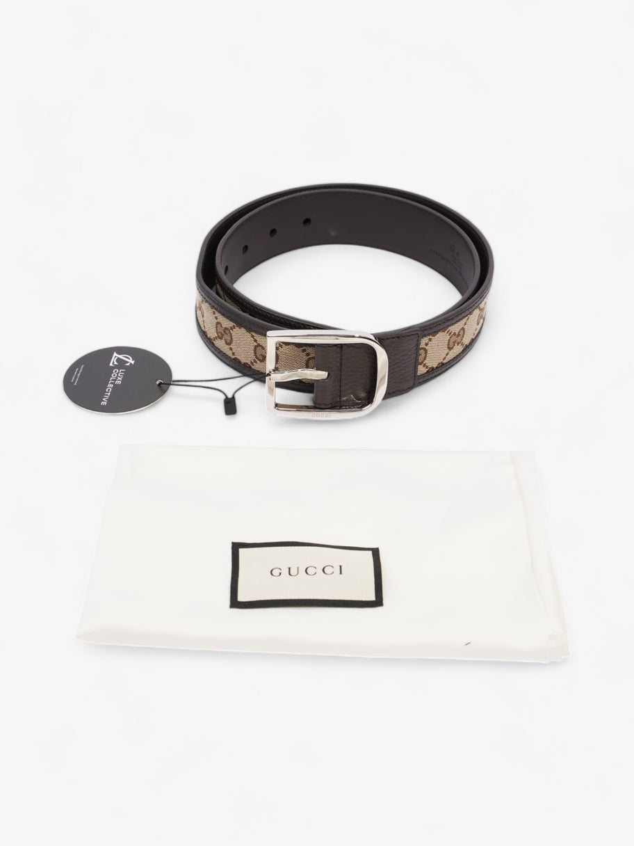 Gucci Dollar Belt GG Supreme / Black Leather 85cm / 34