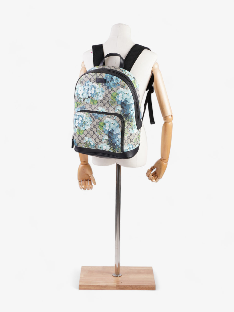 Gucci Blooms Backpack Blue Floral GG Supreme Coated Canvas Luxe Collective