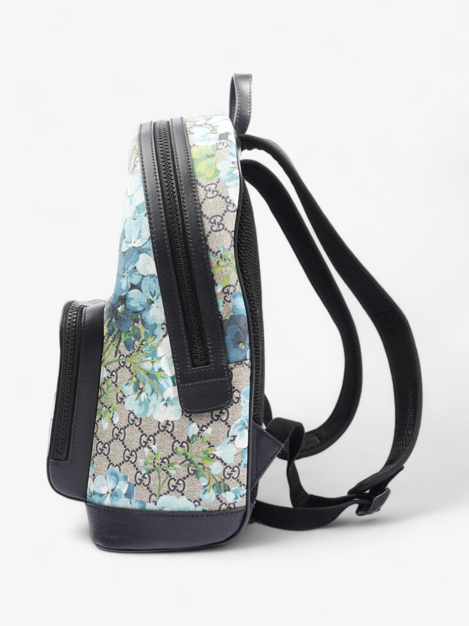 Gucci Blooms Backpack Blue Floral GG Supreme Coated Canvas Luxe Collective