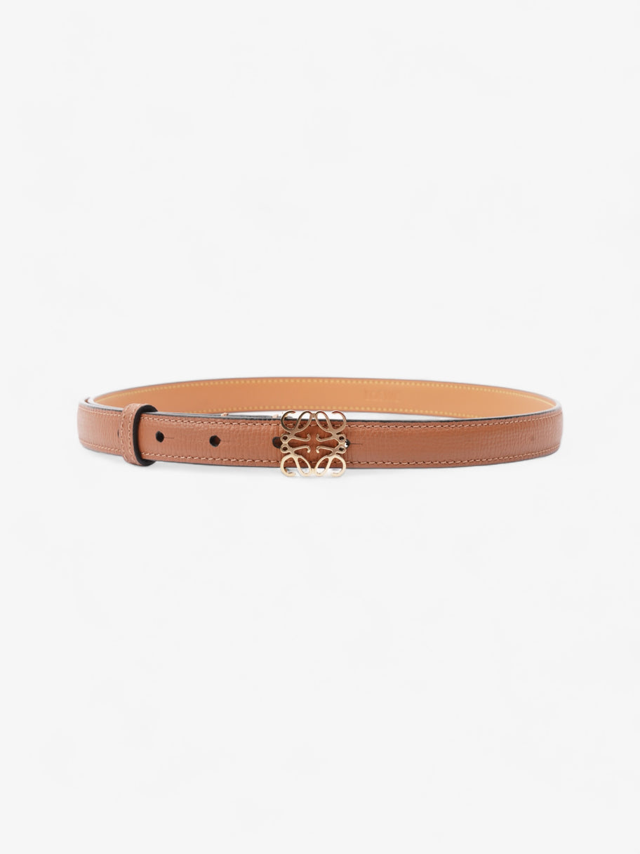 Anagram Thin Belt Tan Calfskin Leather 75cm / 30