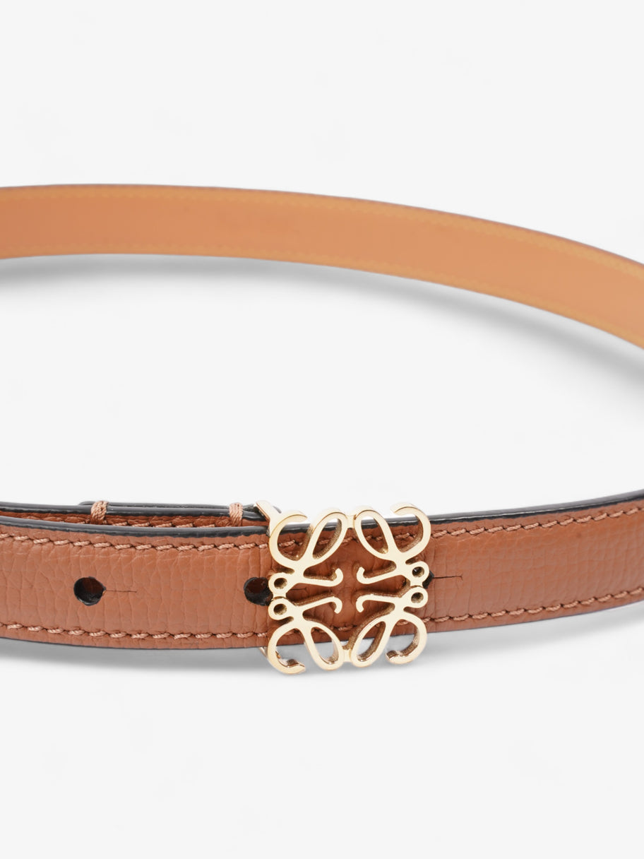 Anagram Thin Belt Tan Calfskin Leather 75cm / 30