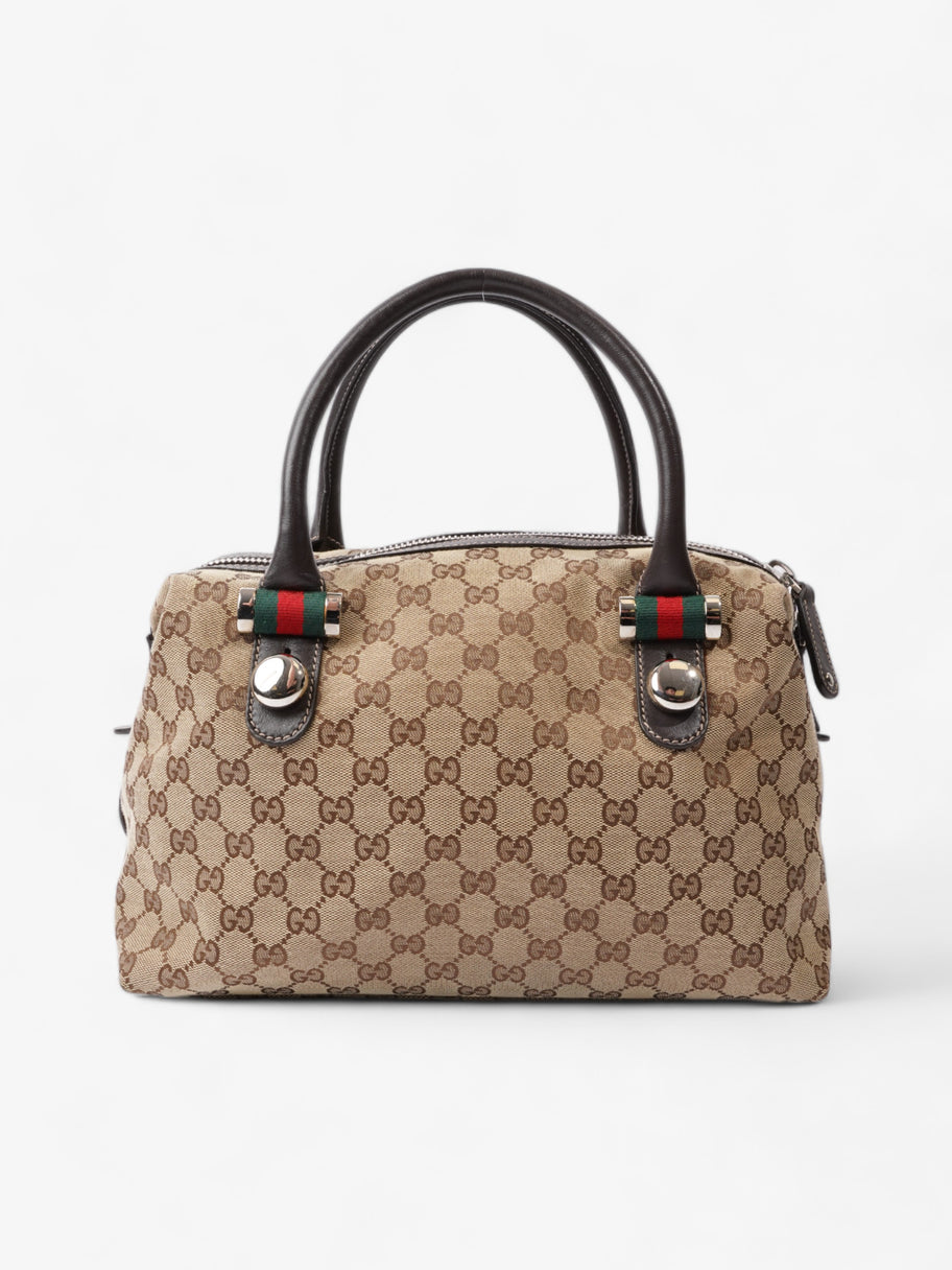 Gucci Match ball Boston Beige And Ebony GG Supreme Canvas Image 4