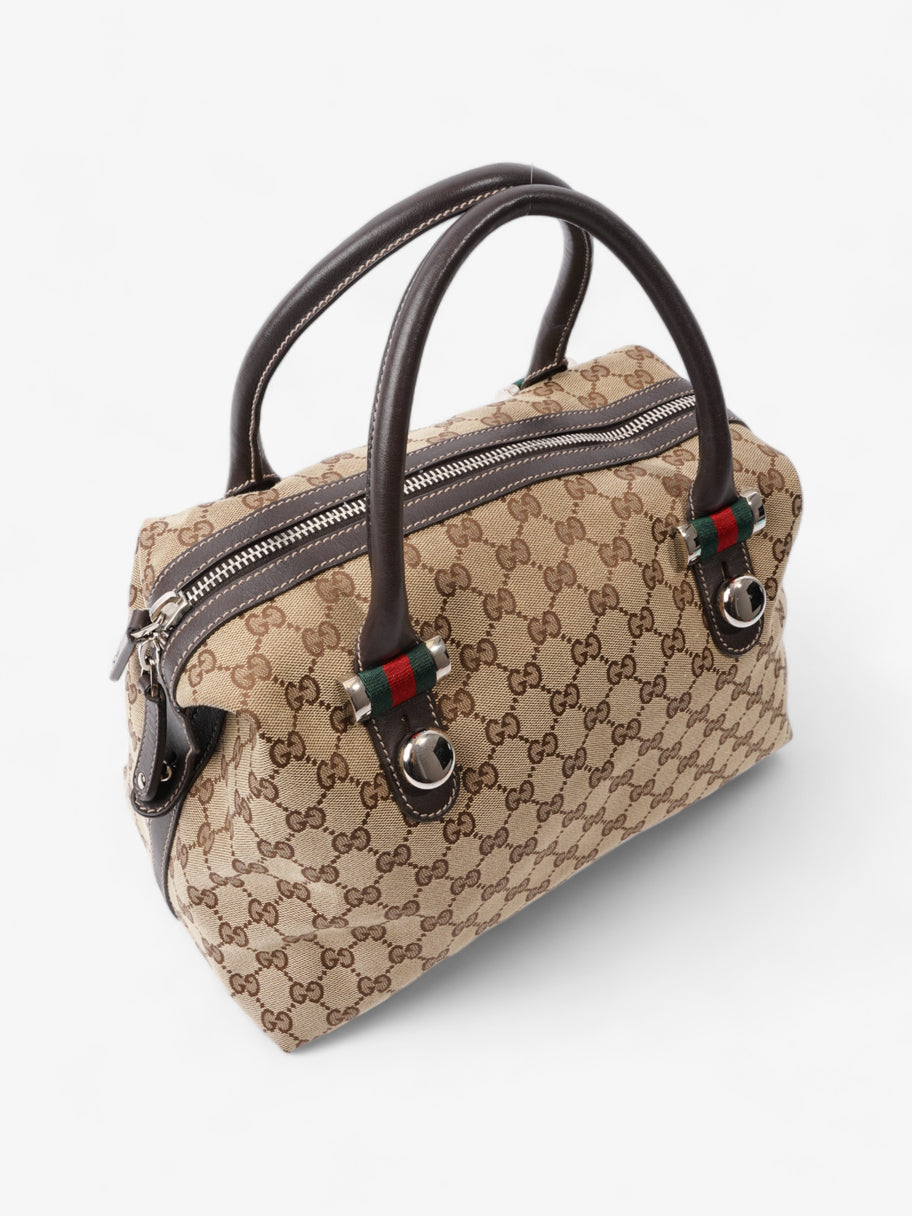 Gucci Match ball Boston Beige And Ebony GG Supreme Canvas Image 7