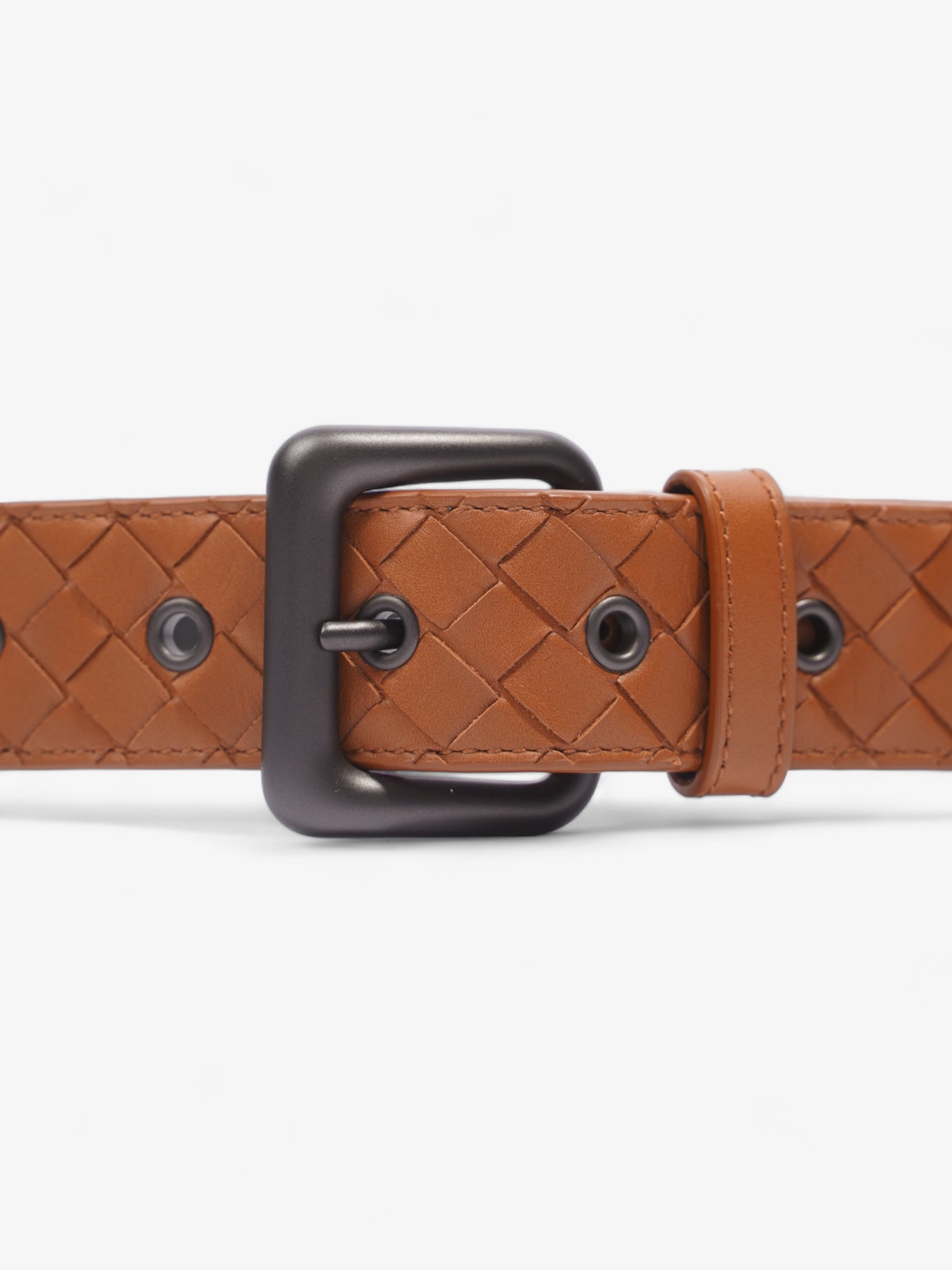 Bottega Veneta Woven Leather Belt with Brass Buckle men - Glamood Outlet