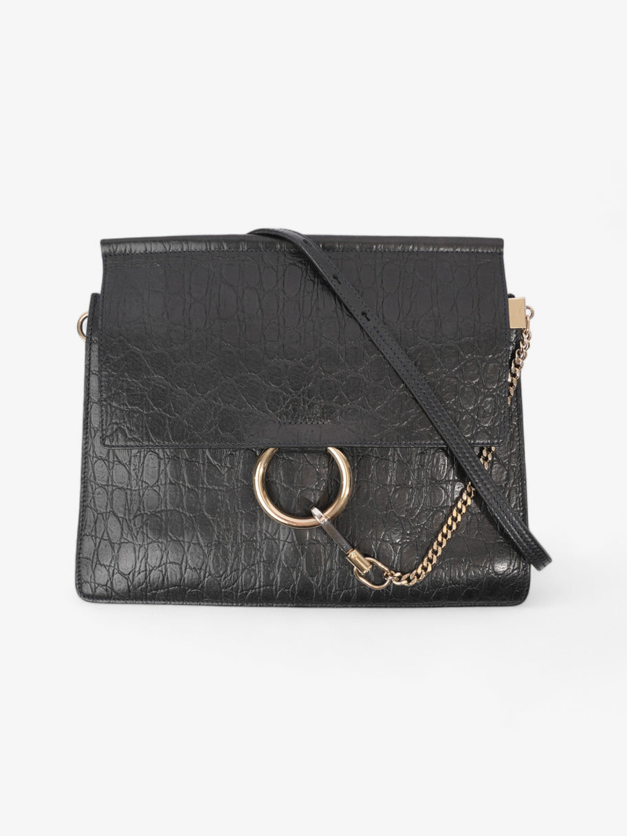 Chloe Faye Bracelet Bag Black Embossed Leather Luxe Collective