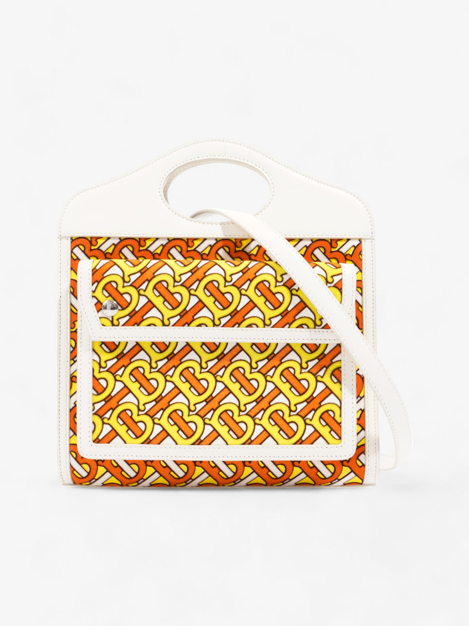 Burberry TB Pocket Bag White / Orange / Yellow Suede Image 1