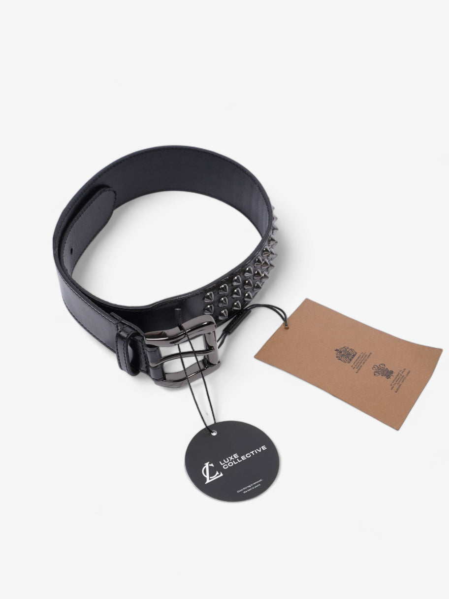 Rockstud Belt Black Leather 76mm Image 8