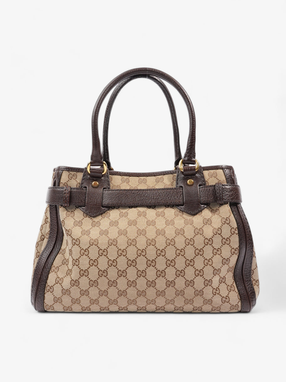 Gucci Running Tote Beige And Ebony GG Supreme Canvas Medium Image 4