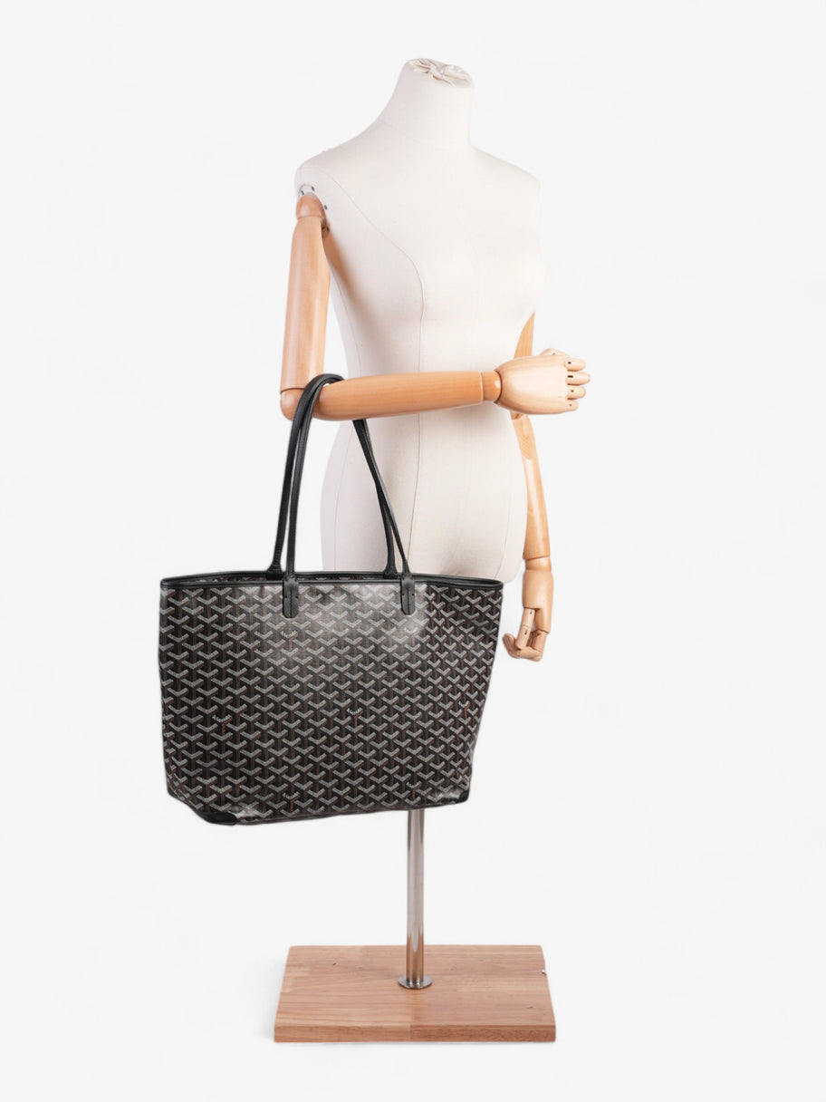 Goyard Artois Black Coated Canvas MM Image 2