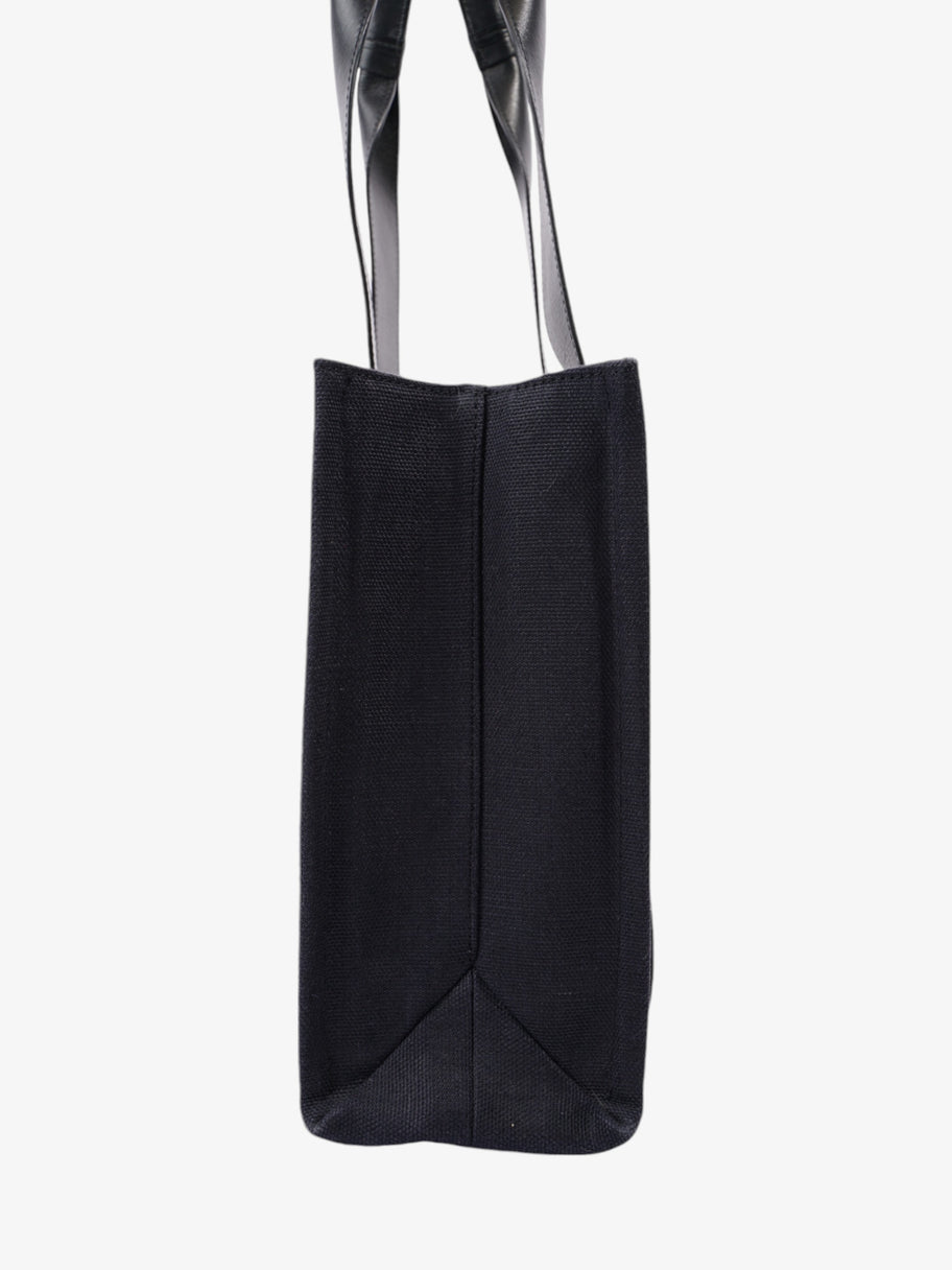 Chloe Woody Tote Navy Blue / Black Cotton Medium Image 3