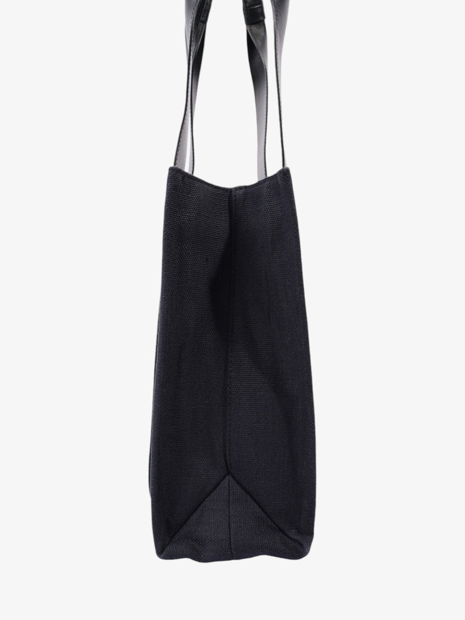 Chloe Woody Tote Navy Blue / Black Cotton Medium Image 5