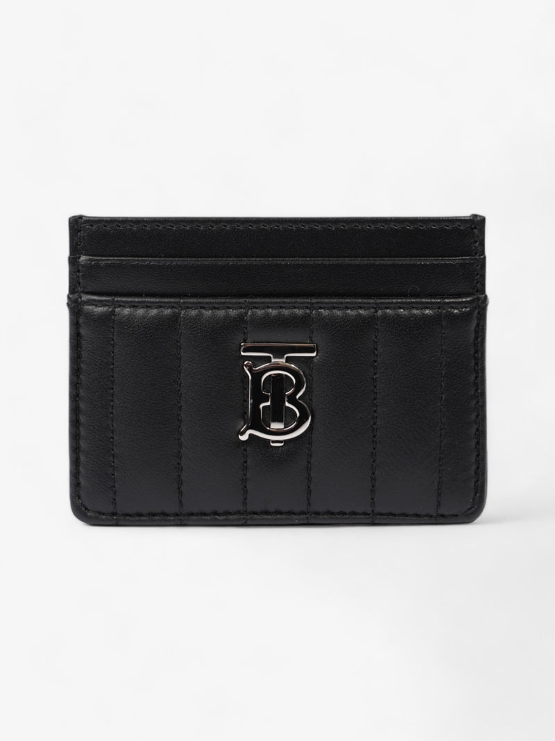  Burberry Lola Card Holder Black / Silver Lambskin Leather