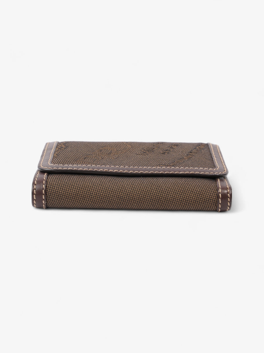 Prada Logo Wallet Beige / Brown Canvas Image 5