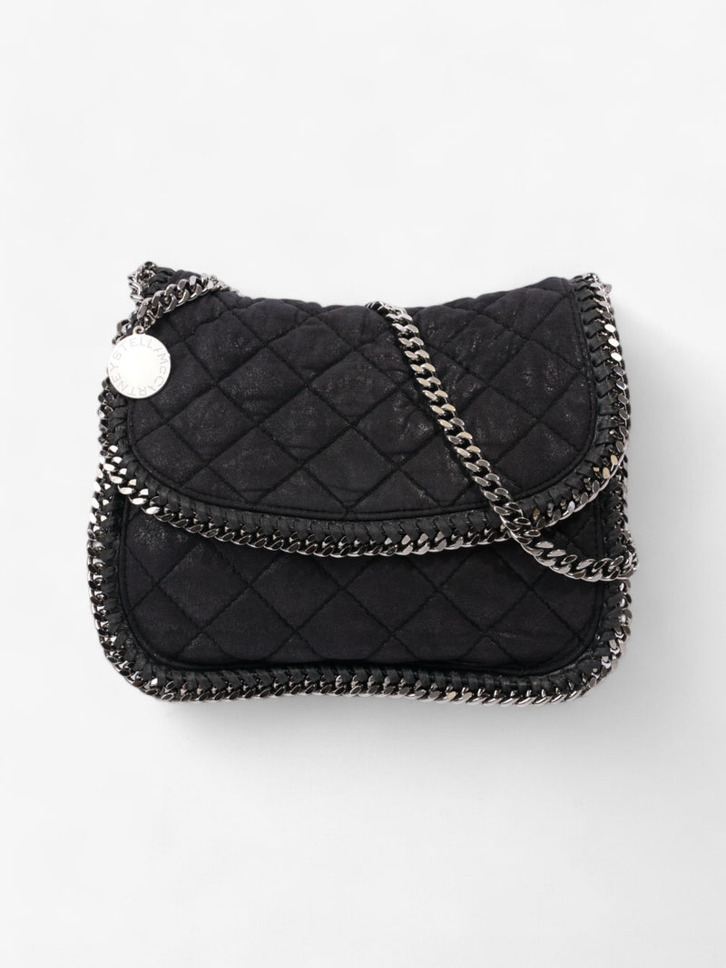  Stella McCartney Falabella Flap Black Faux Suede