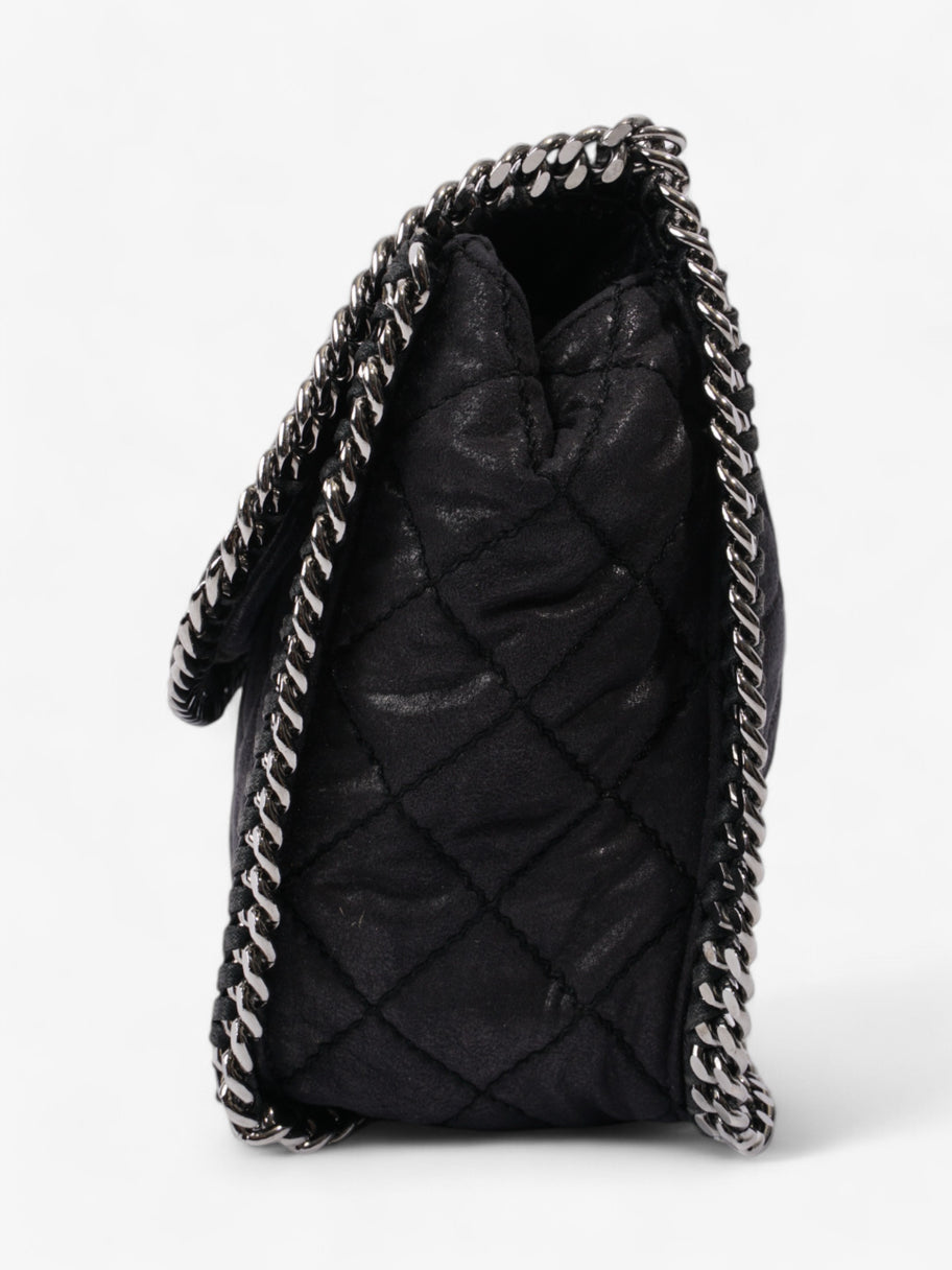 Stella McCartney Falabella Flap Black Faux Suede Image 3