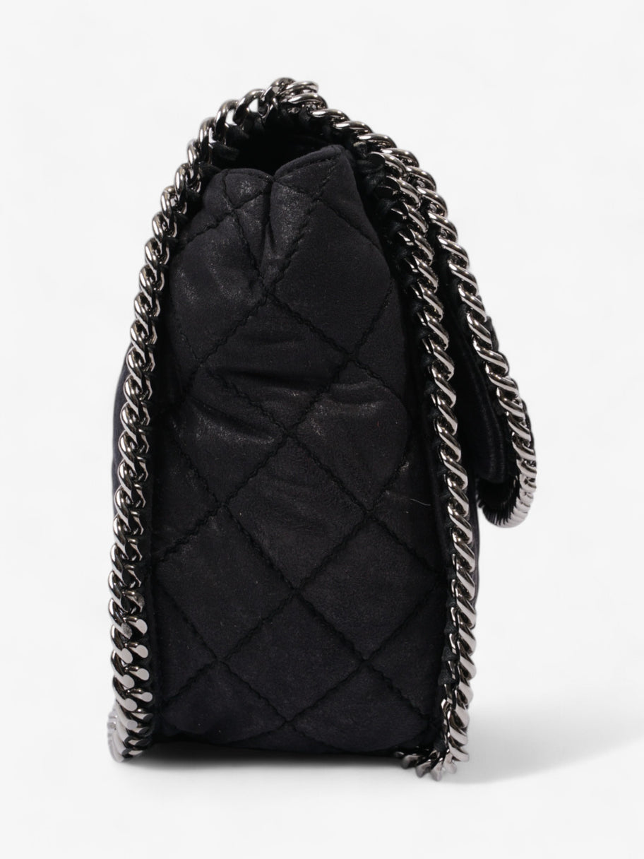 Stella McCartney Falabella Flap Black Faux Suede Image 5