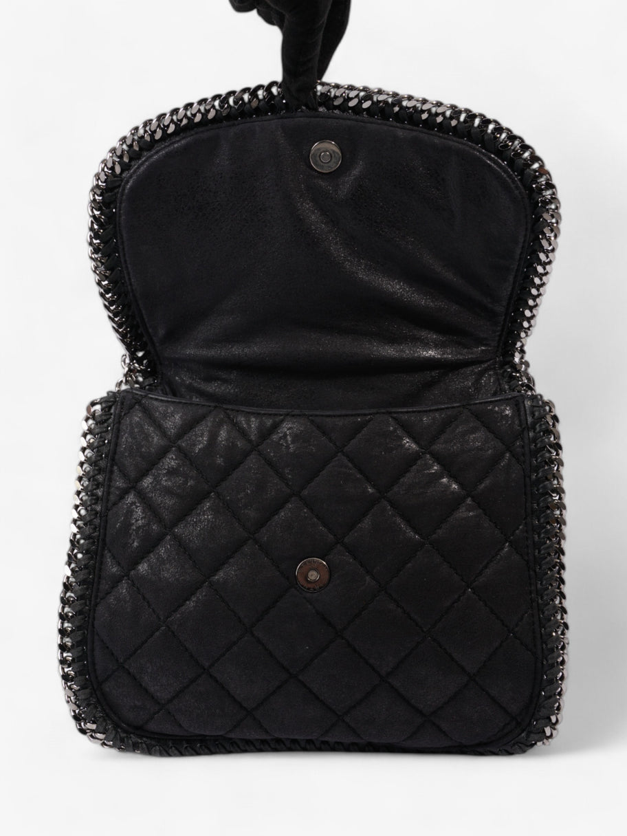 Stella McCartney Falabella Flap Black Faux Suede Image 8