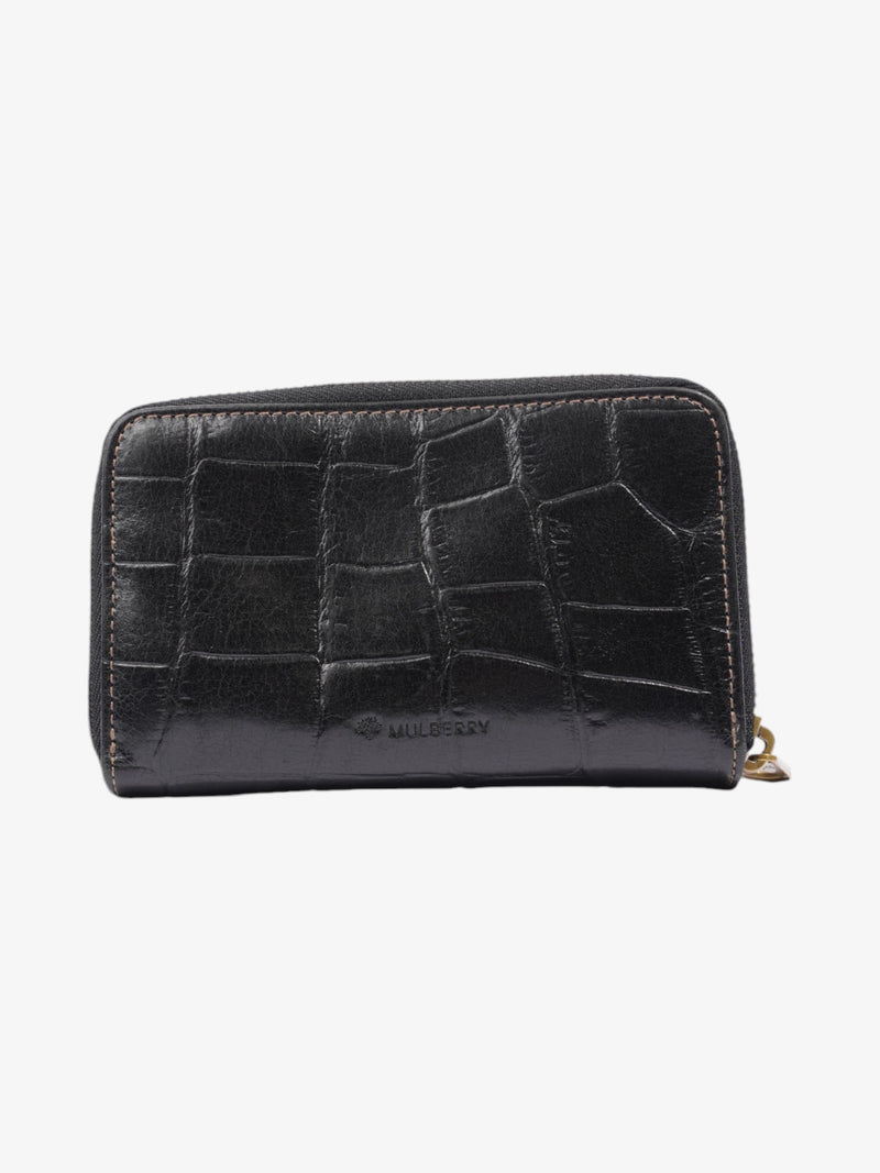  Mulberry Continental Purse Black Embossed Leather