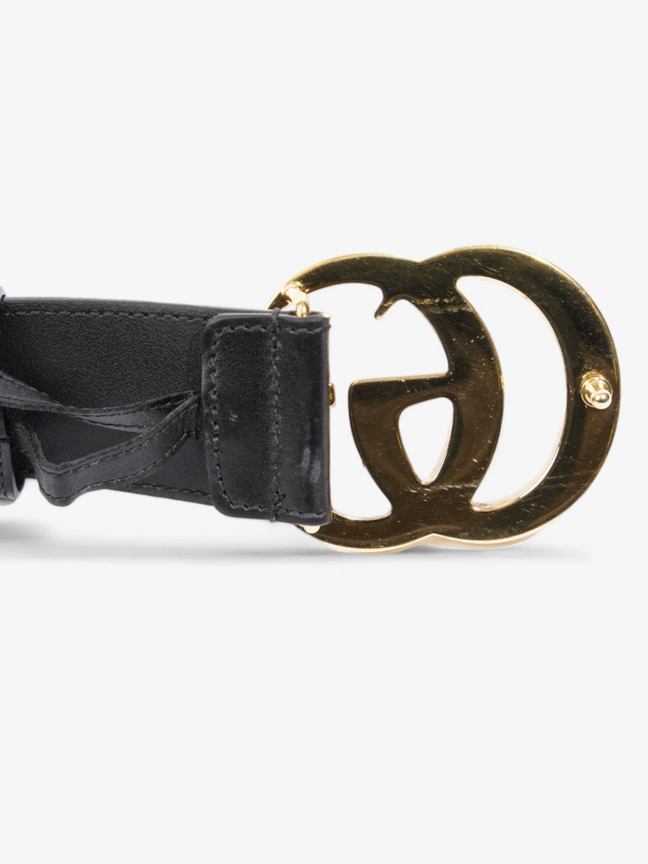 Gucci GG Marmont 2015 Re-Edition Wide Belt Black Leather 110cm / 44