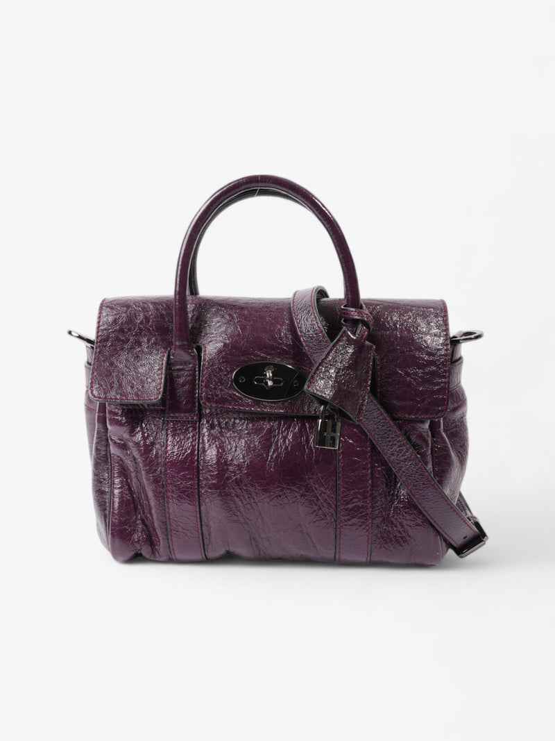  Mulberry Bayswater Satchel Plum Patent Leather