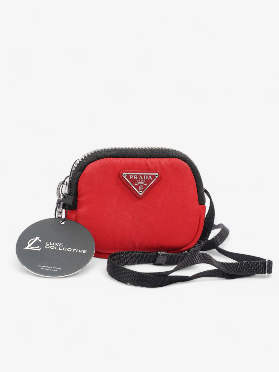 Pouch With Strap Red Nylon Image 9