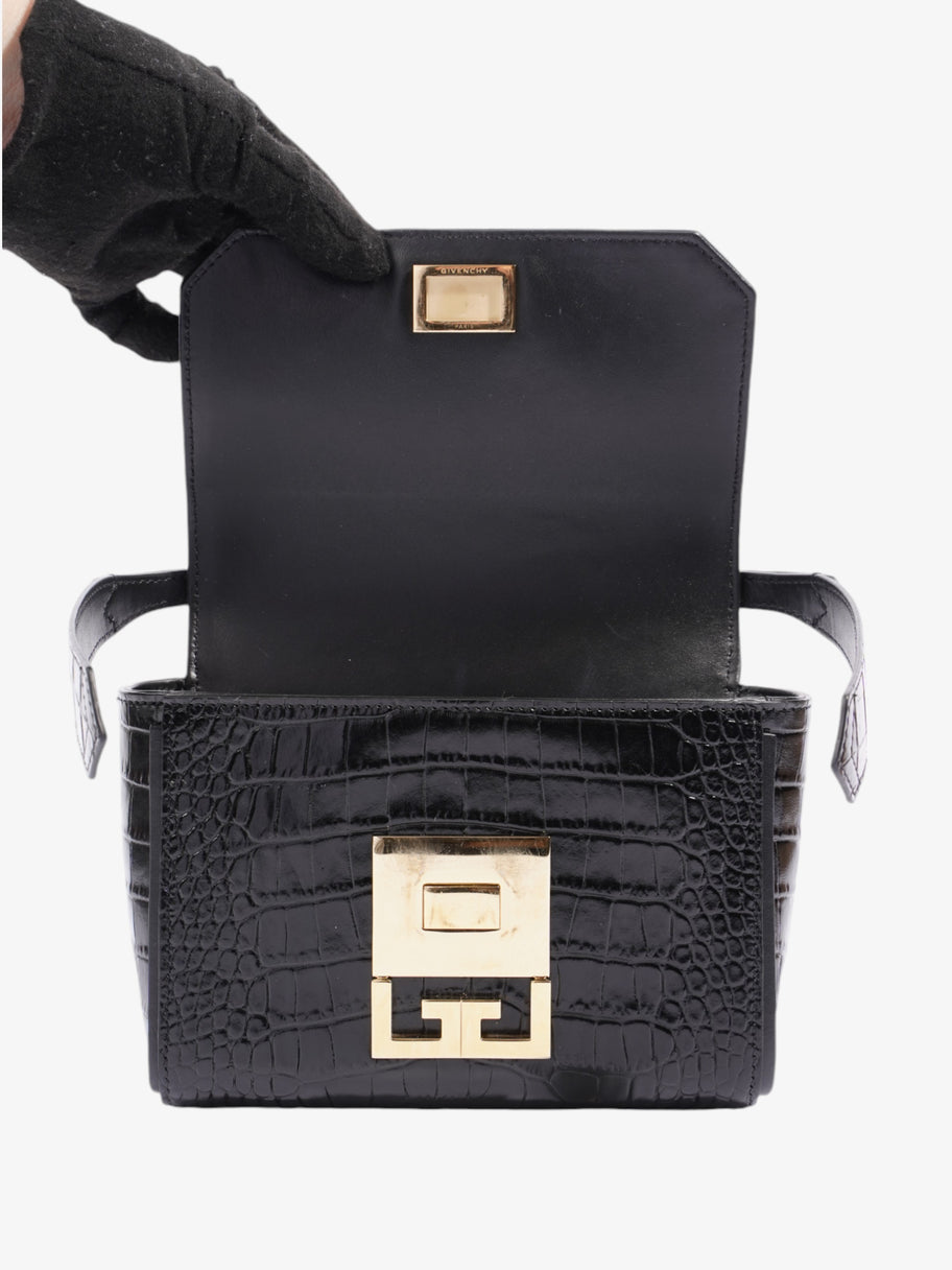 Givenchy Eden Top Handle Black Embossed Leather Mini Image 7