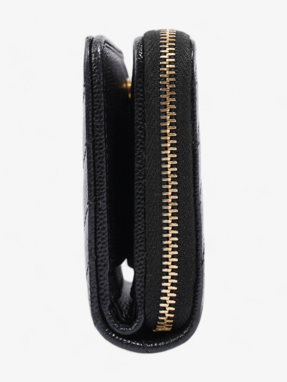 Saint Laurent Zip Around Wallet Black / Gold Calfskin Leather Image 2