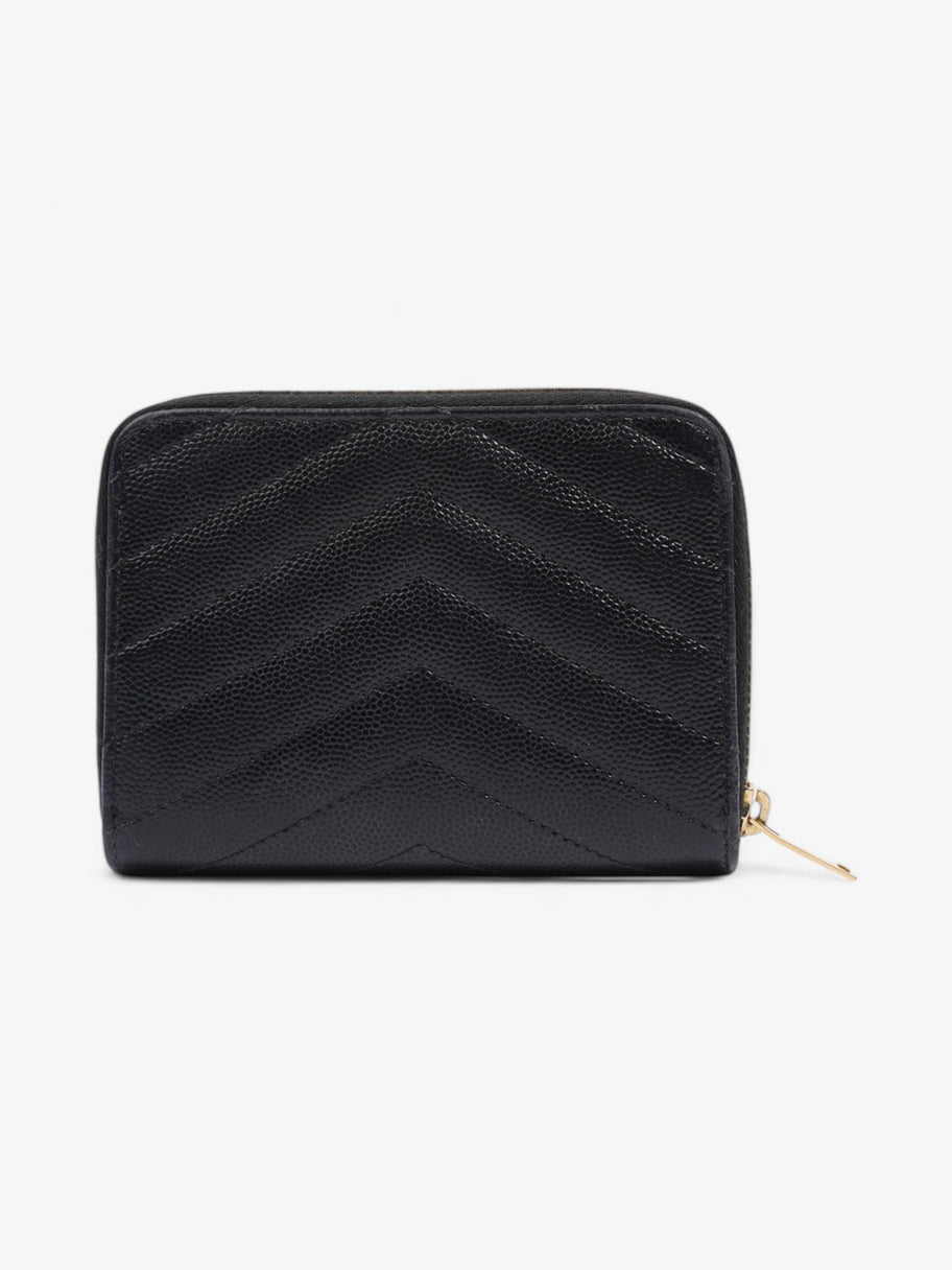 Saint Laurent Zip Around Wallet Black / Gold Calfskin Leather Image 3