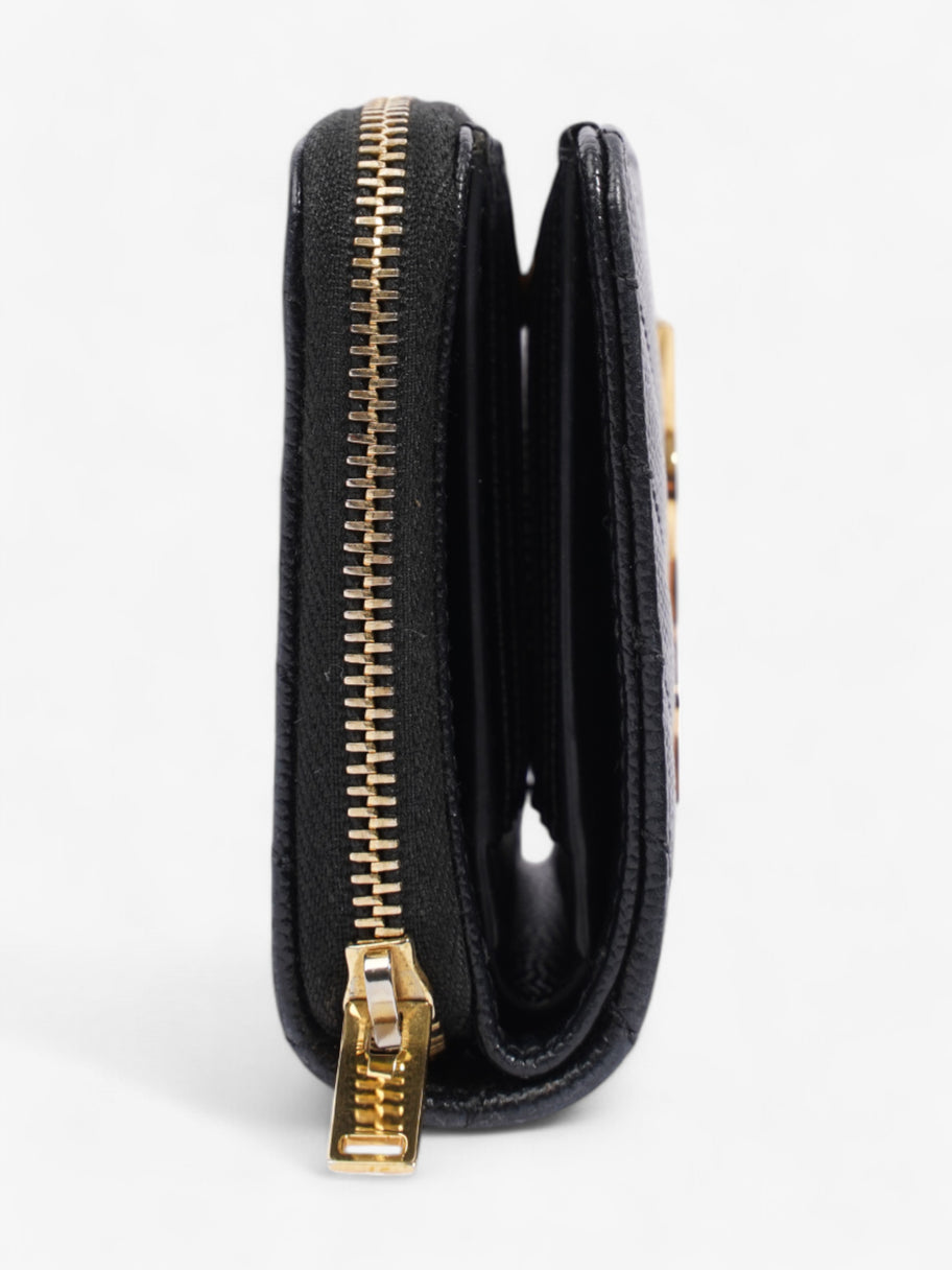 Saint Laurent Zip Around Wallet Black / Gold Calfskin Leather Image 4