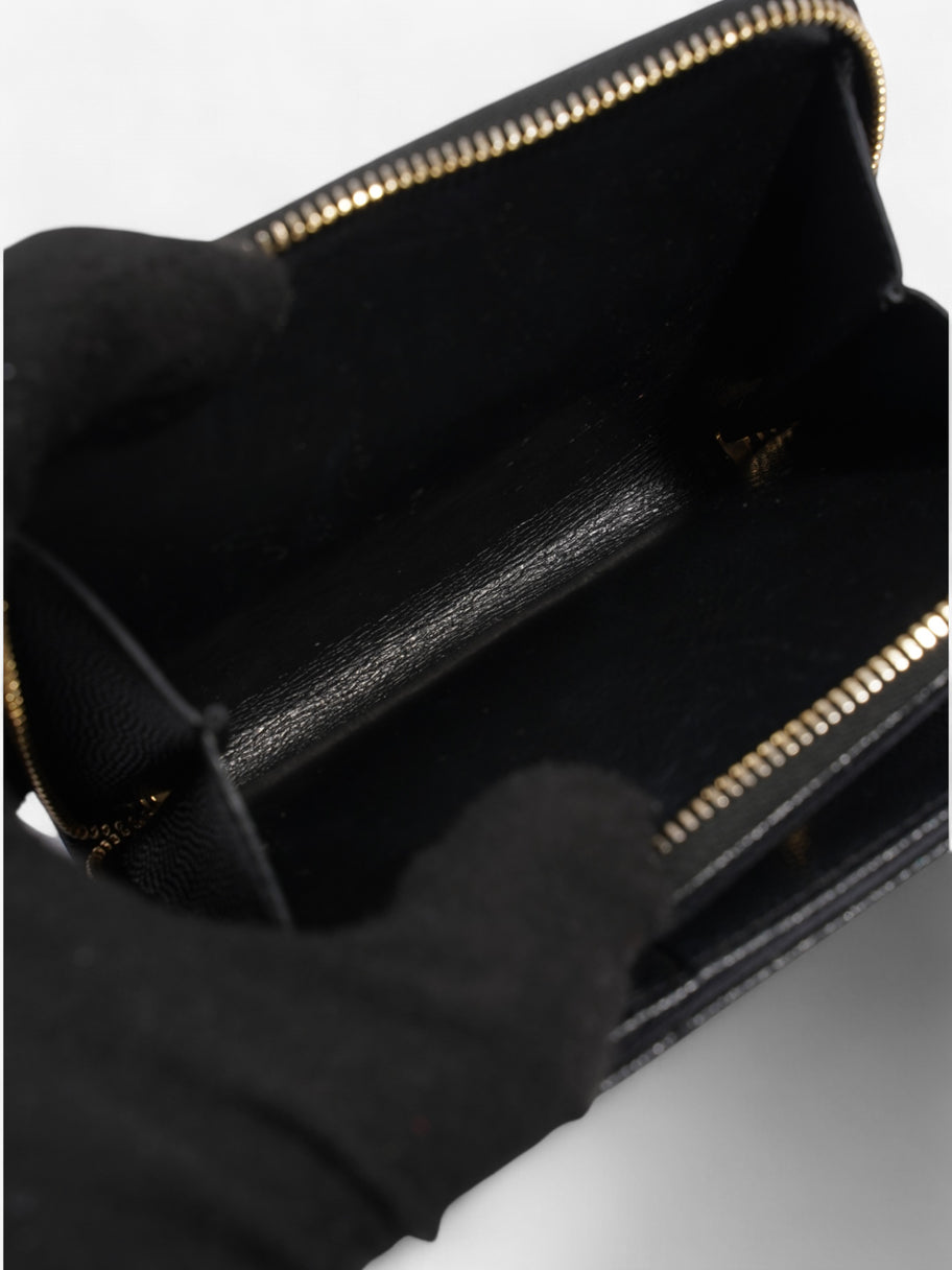 Saint Laurent Zip Around Wallet Black / Gold Calfskin Leather Image 9