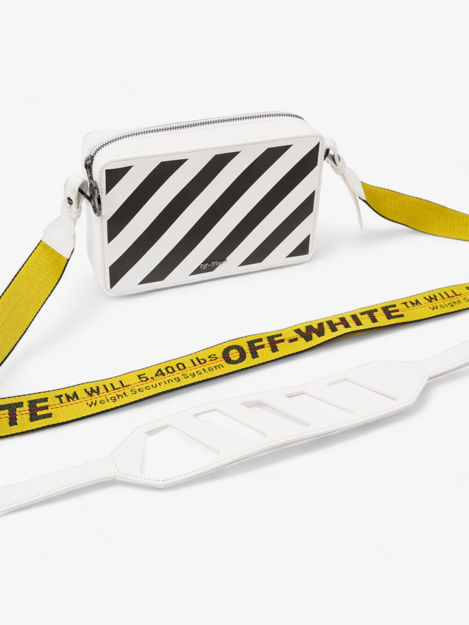 Diag Fanny Pack White Black Yellow Leather Luxe Collective