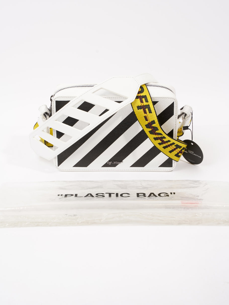 Diag Fanny Pack White / Black / Yellow Leather Image 10