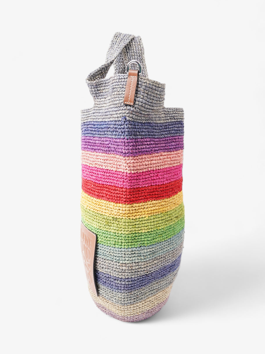 Loewe X Paula's Ibiza Slit Bucket Rainbow Raffia Large Image 5