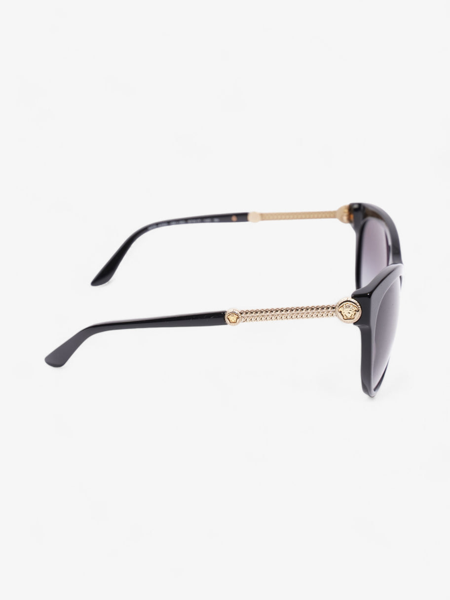 Versace Medusa Detailed Sunglasses Black / Gold Acetate 140mm Image 4