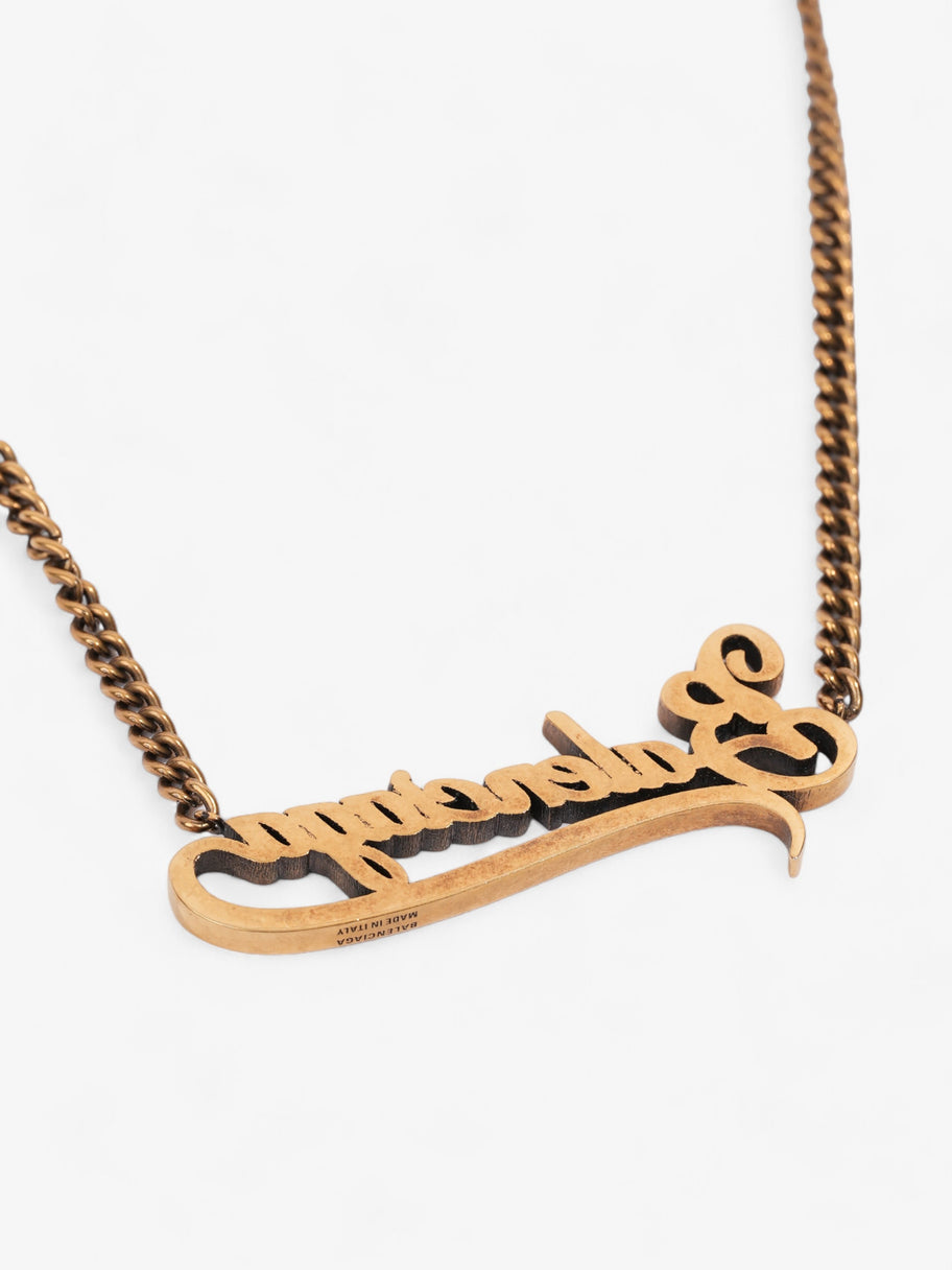 Balenciaga Typo Necklace Gold Base Metal Image 3