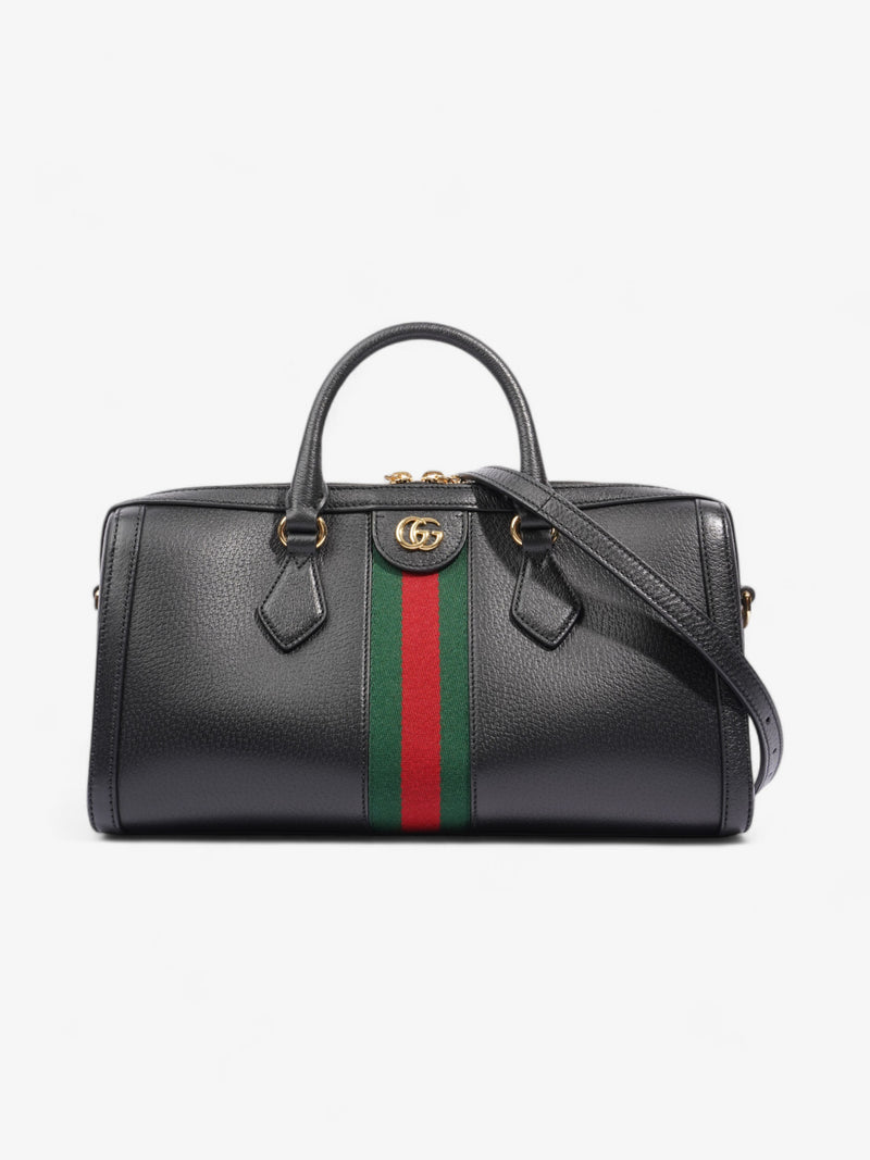  Gucci Ophidia Boston Bag Black / Red / Green Leather Medium