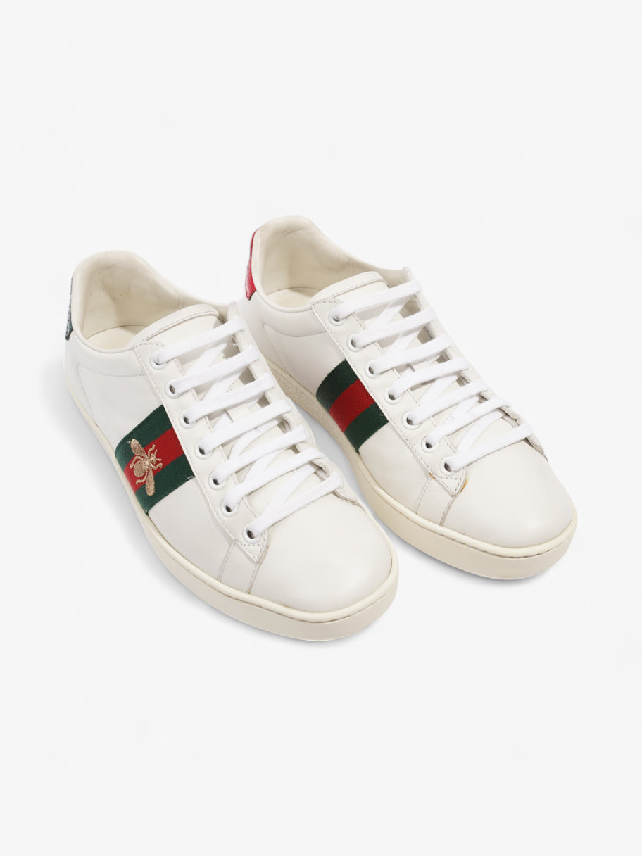 Gucci Ace Embroidered Bee Sneakers White / Green / Red Leather EU 37 UK 4 Image 8