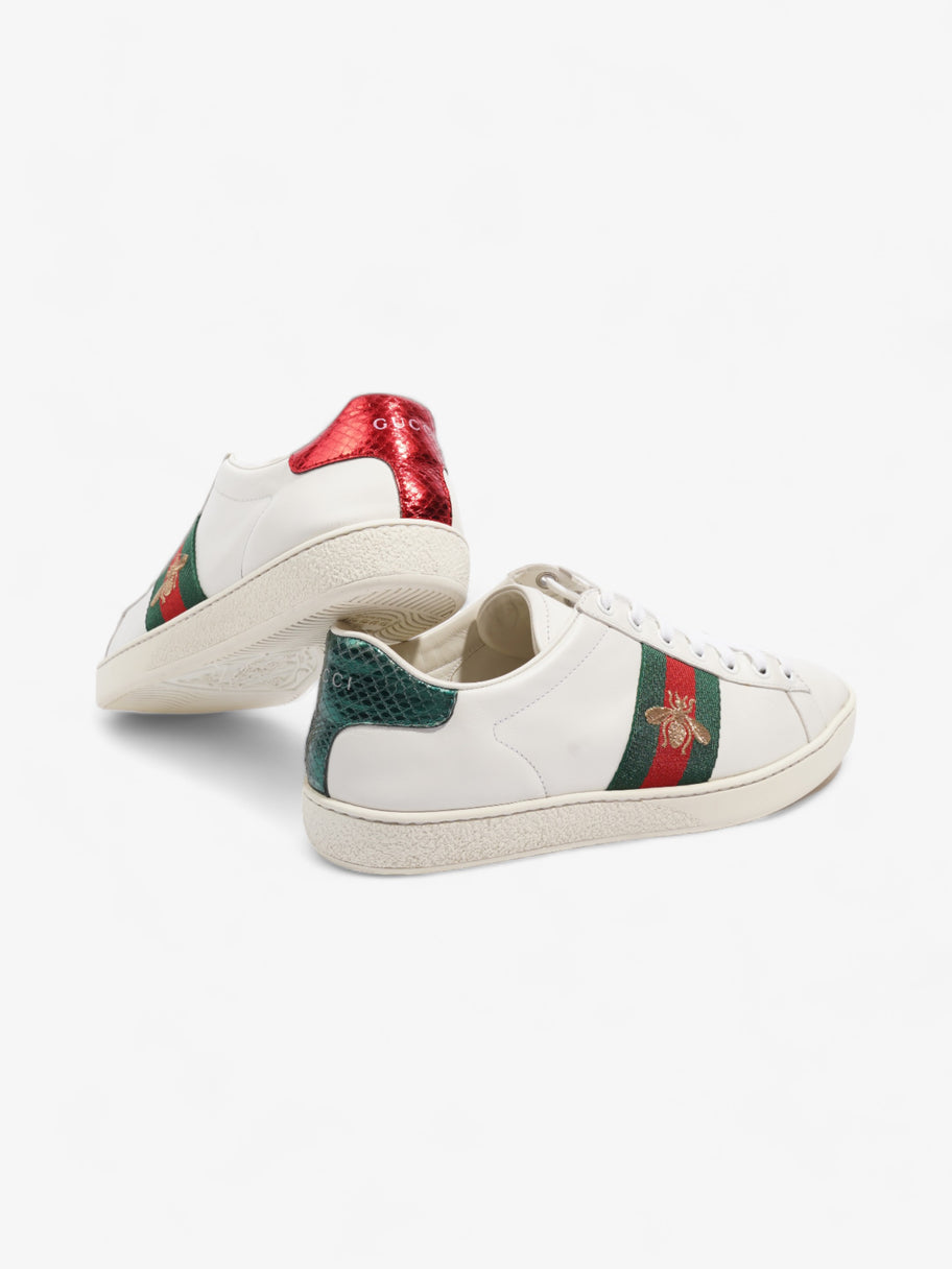 Gucci Ace Embroidered Bee Sneakers White / Green / Red Leather EU 37 UK 4 Image 9