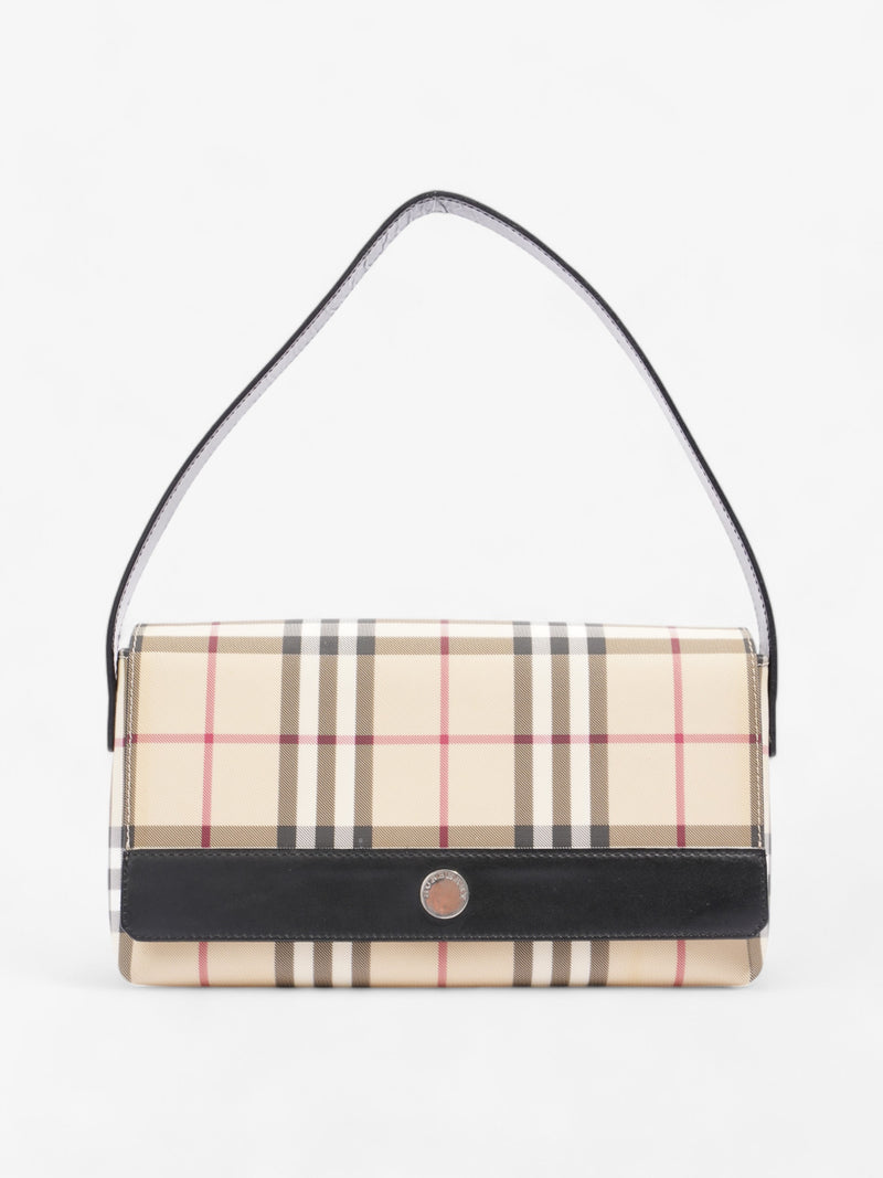  Burberry Check Shoulder Bag Nova Check / Black Canvas