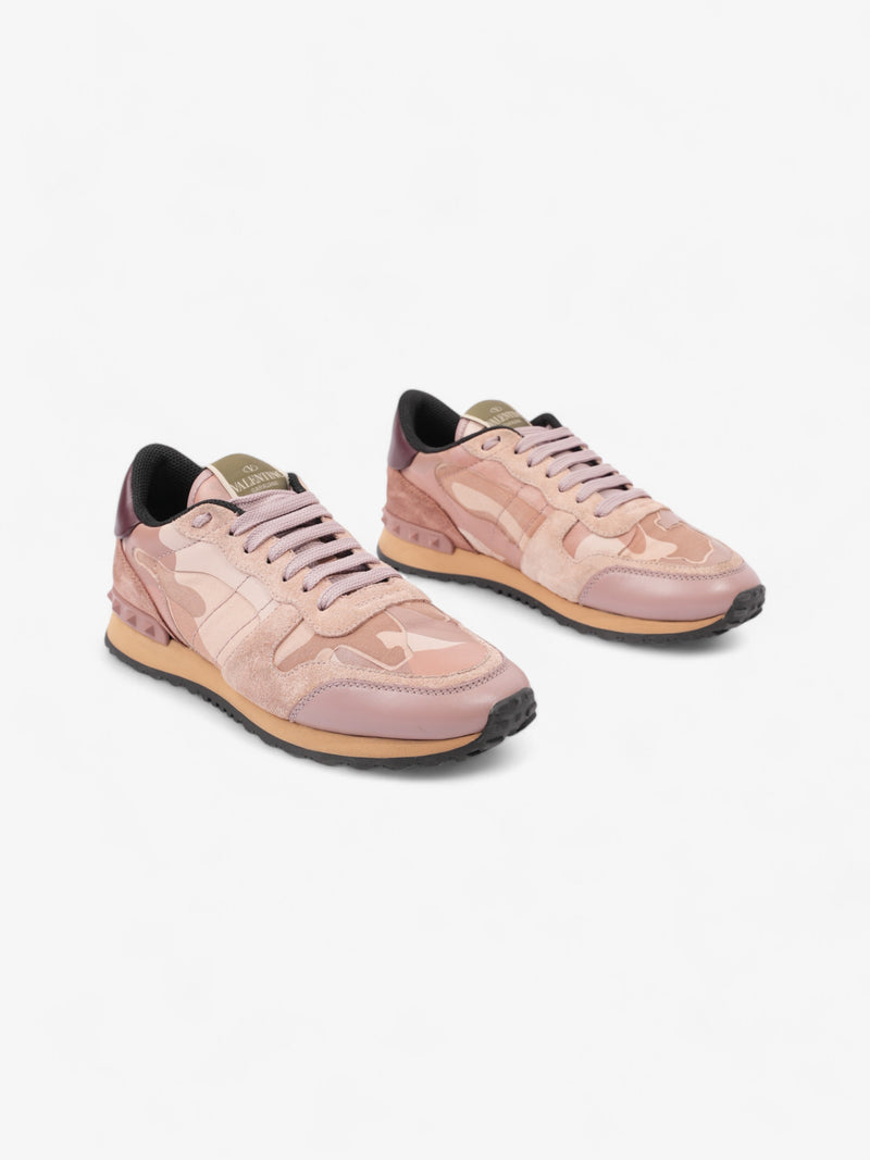  Valentino Rockstud Runners Pink Camouflage  Suede EU 37 UK 4