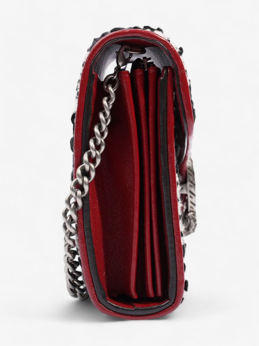 Gucci Dionysus Chain Wallet Black / Red / White Tweed Image 5