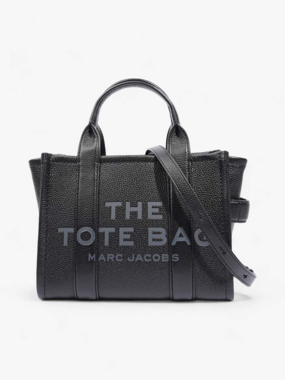 Marc Jacobs The Tote Bag Black Grained Leather Small Image 1