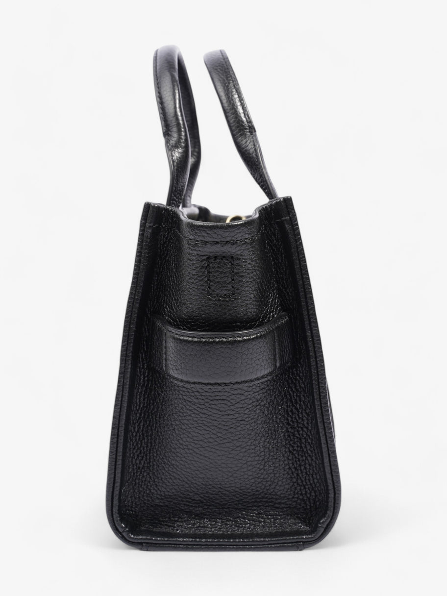 Marc Jacobs The Tote Bag Black Grained Leather Small Image 3